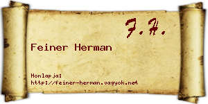 Feiner Herman névjegykártya